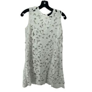 Cynthia Rowley Womens Laser Cut Dress Sleeveless Mini White Size 0